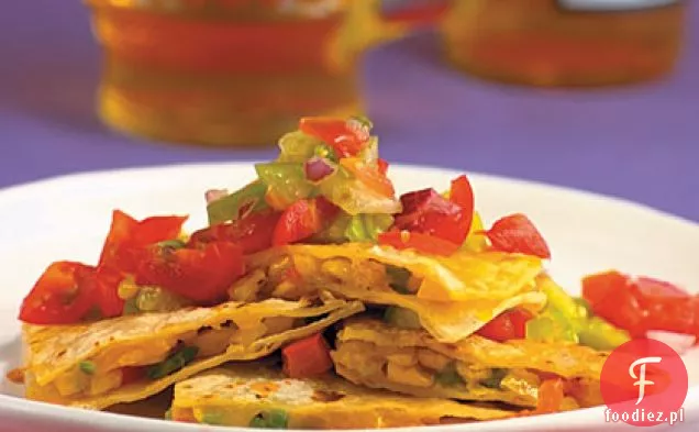 QUESADILLAS Z Pieczonej Kukurydzy Z Salsą Tomatillo