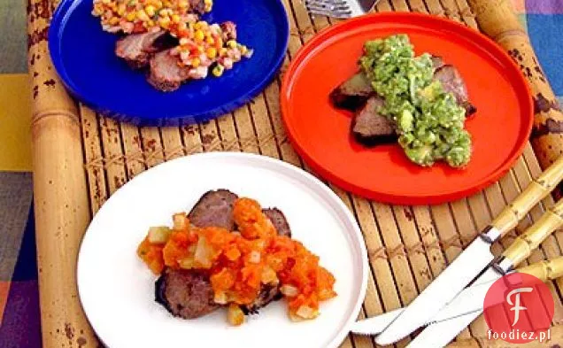 Pikantne grillowane Tri-tip z Trio salsy