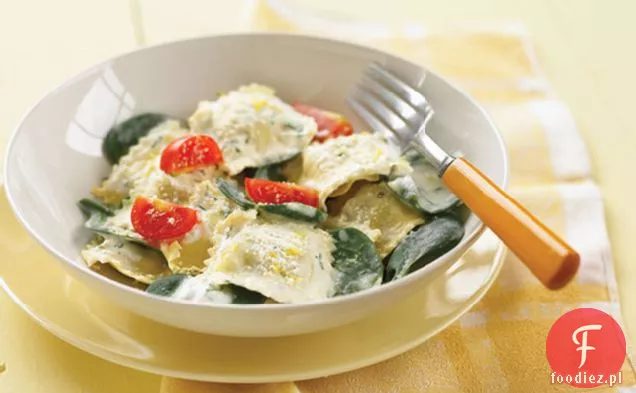 Kremowe Ravioli Szpinakowo-Parmezanowe