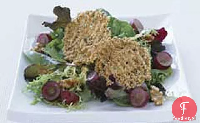 Mieszane warzywa z chrupkami parmezanu