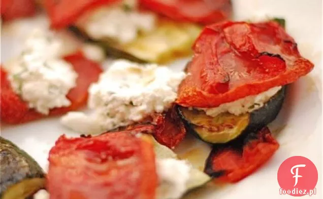 Wolno pieczone pomidory z cukinią i Herbed Ricotta