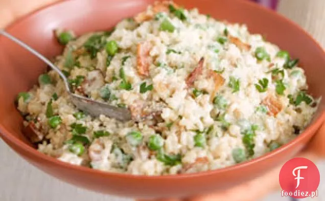 Risotto z boczkiem i groszkiem