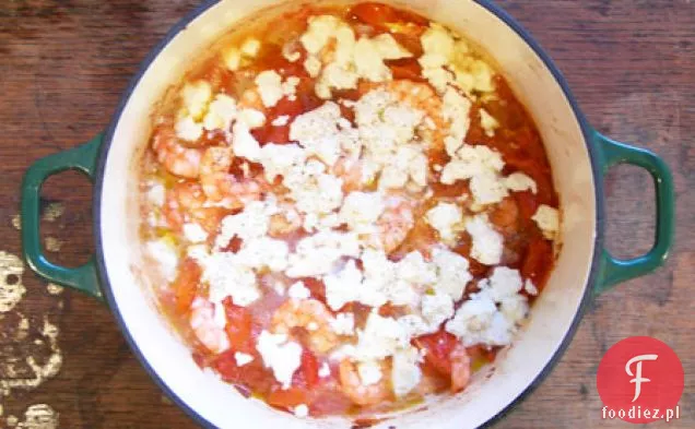 Pieczone Pomidory Z Krewetkami, Chili I Fetą
