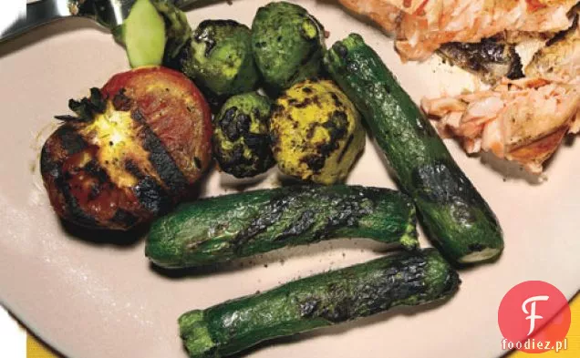 Blister Baby Cukinia, Baby Pattypan Squash I Grillowana Toma