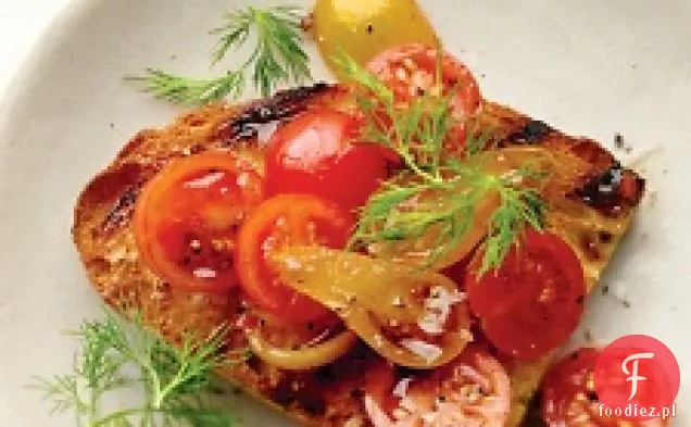 Mieszane Pomidory Z Balsamicznym I Koperkiem Bruschetta