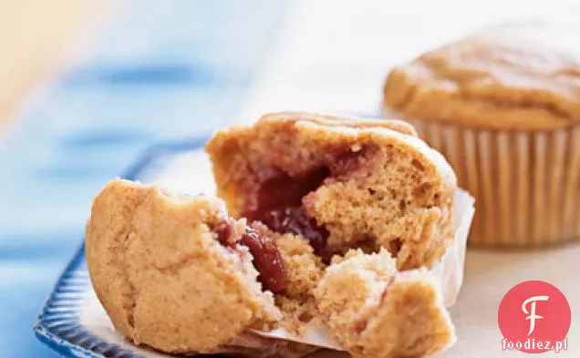 Muffinki z masłem orzechowym i galaretką