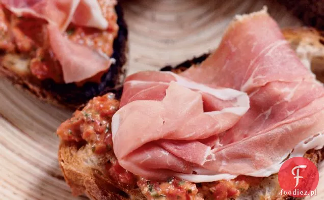 Prosciutto, pomidor i oliwa Bruschetta