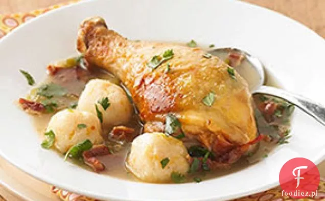 Kurczak i pierogi w Zielonej salsie