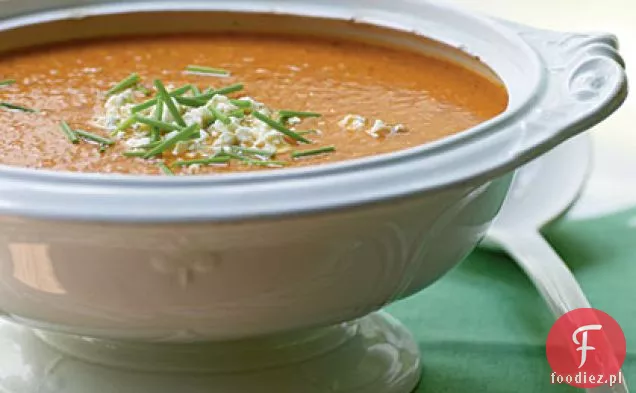 Pieczona kukurydza, pieprz i pomidor Chowder