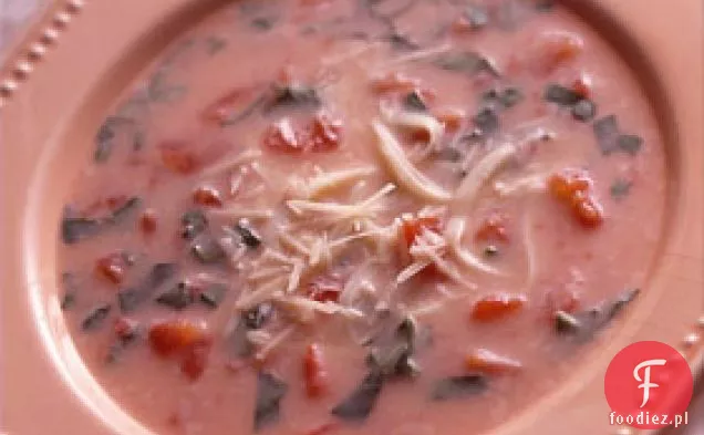 Kremowa Zupa Bazyliowo-Pomidorowa