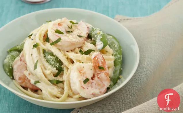 Creamy Chive & Onion Shrimp Linguine