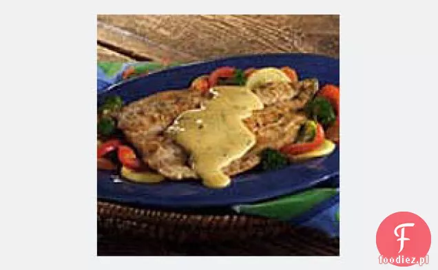 Półmisek Rybno-warzywny z serowym sosem czosnkowo-kolendrowym