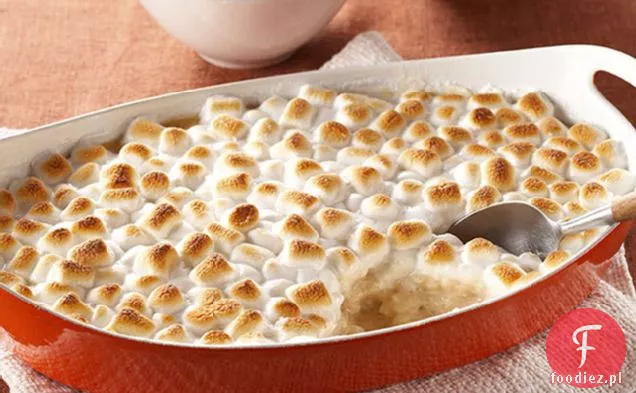 Budyń karmelowo-ryżowy z polewą Marshmallow