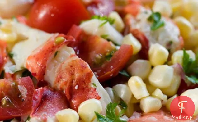 Sałatka Z Estragonu Z Homarem Z Kukurydzą I Pomidorami