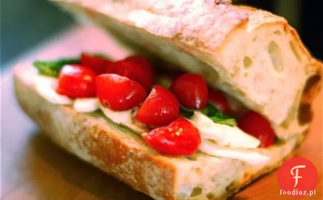 Letni Obiad Kanapka Caprese Z Pomidorami Balsamicznymi