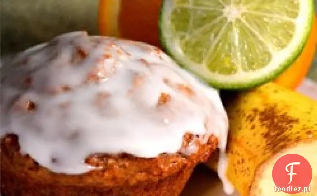 Bananowe muffinki mango z wapienną glazurą