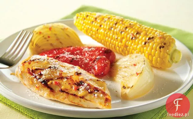 Grillowany Kurczak I Warzywa Parmezan