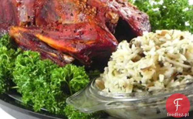 Kaczka śrut z farszem z dzikiego i brązowego ryżu