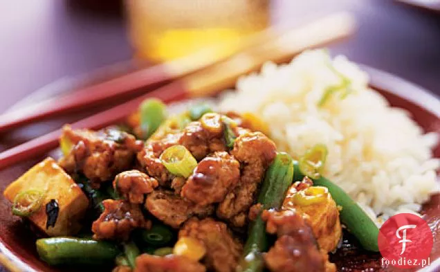 Hoisin wieprzowina z zieloną fasolką
