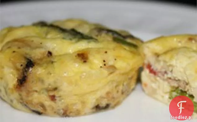 Szparagi Pieczarki Boczek Crustless Quiche