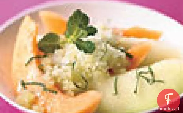 Letni Melon z Granitą Bazyliowo-miętową