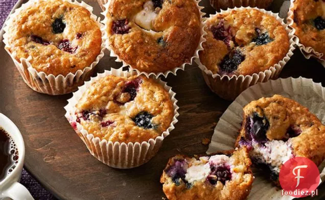 Wild Berry-Muffiny Sernikowe Z Płatkami Owsianymi