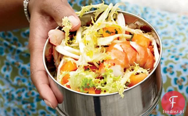 Gotowana Sałatka z krewetek, melona i Frisée