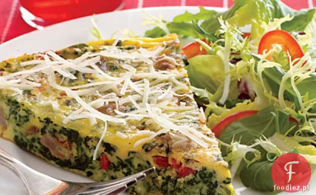 Szpinak-Kiełbasa Frittata