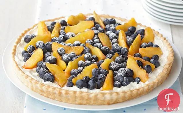 Tarta Z Kremem Jagodowo-Brzoskwiniowym