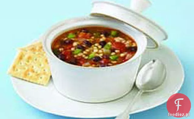 Zupa Pomidorowo-Jęczmienna Z Czarnej Fasoli