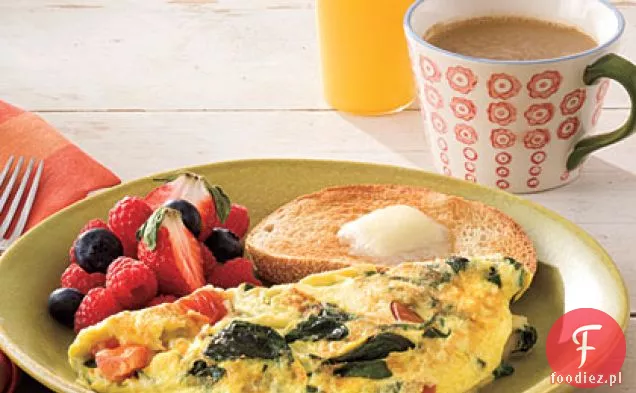 Omlet ze szpinakiem i serem