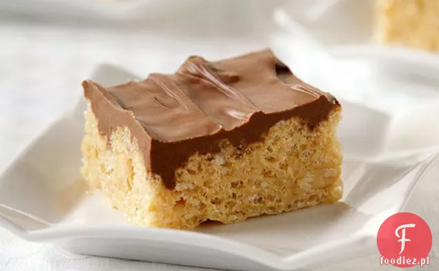 Frosted Peanut Butter Rice Krispies treats