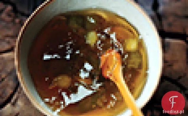 Galaretka z kwiatu czarnego bzu z melonem miodowym