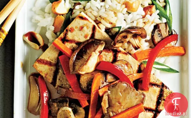 Steki Tofu z Shiitakes i warzywa