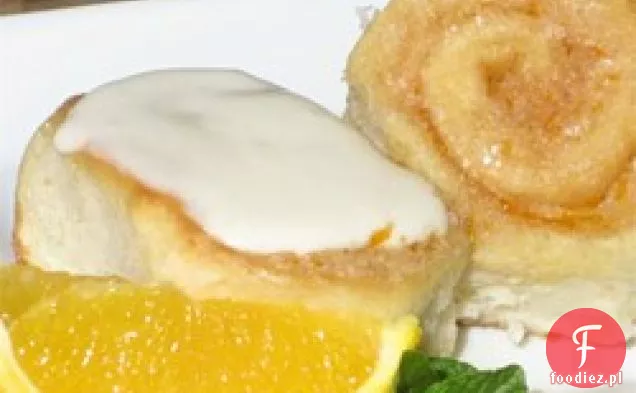 Babcie pomarańczowe Roladki z lukrem serek pomarańczowy