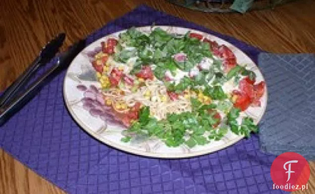 Makaron ze świeżymi pomidorami i kukurydzą