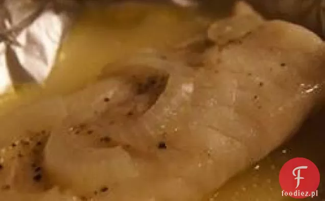 Dorsz na parze na grillu