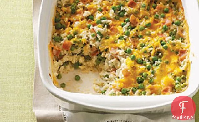 Cheesy Ham & Rice Bake