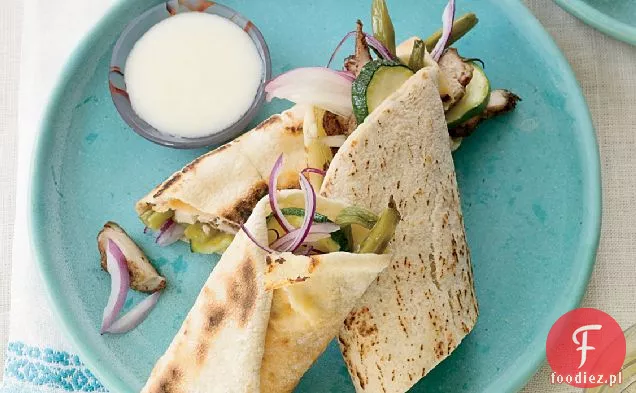 Kurczak Shawarma z zieloną fasolką i cukinią