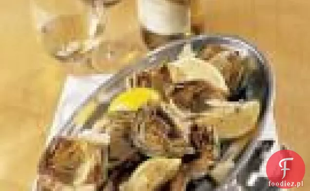Karczochy pieczone na patelni z czosnkiem i cytryną