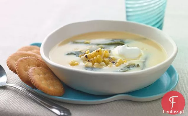 Zupa Z Pieczonej Kukurydzy I Poblano