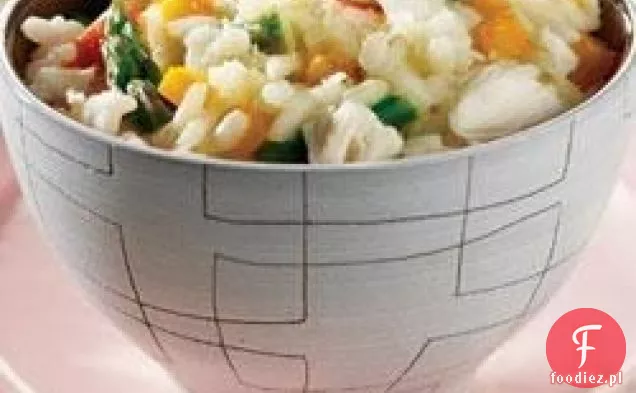 Risotto z krabami i szparagami
