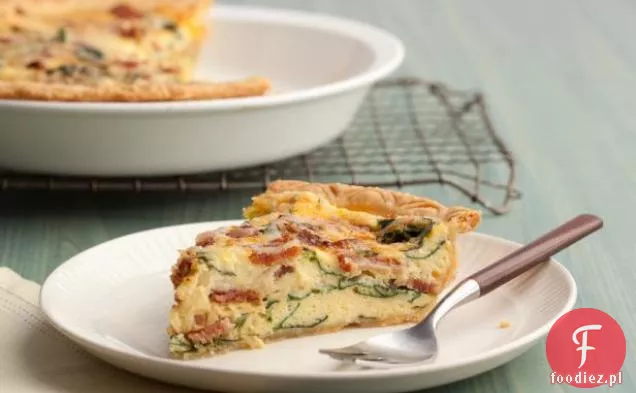 Quiche ze szpinakiem i boczkiem