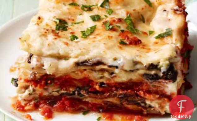 Lasagna z grzybami i kalafiorem