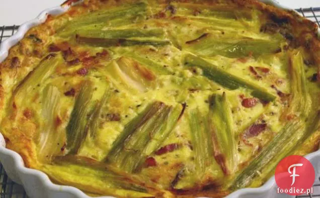 Por, bekon i Gruyere Crustless Quiche