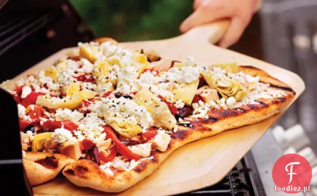 Grecka Pizza z kurczakiem i karczochami