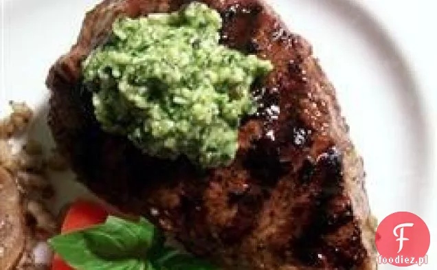 Lemon Basil Pesto Flat Iron Steak