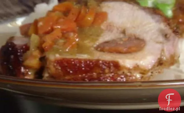 Andouille-Schab pieczony z sosem z patelni