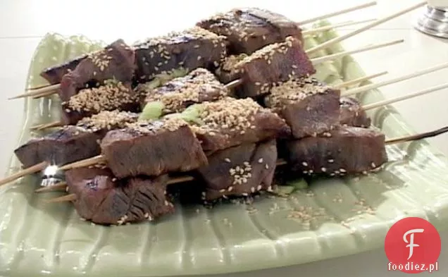 Szaszłyki Z Tuńczykiem Imbirowym Teriyaki
