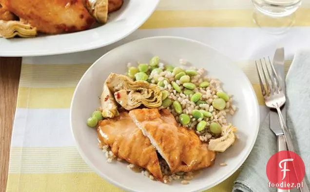 Piccata z kurczaka z cytryną, kaparami i karczochami